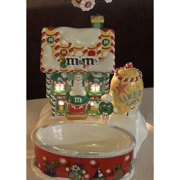 Dept 56 M&M'S Chocolate Candy Factory Lighted House Candy Dish W/ Box - Picture 14 of 15
